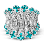 Color Ring in 18k Gold with Diamonds