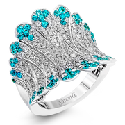 Color Ring in 18k Gold with Diamonds