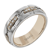 Men Ring in 14k Gold with Diamonds
