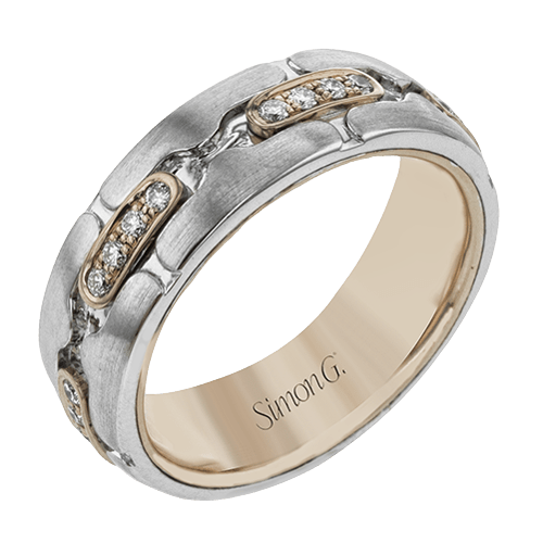 Men Ring in 14k Gold with Diamonds