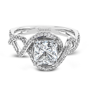 Engagement Ring in 18k Gold with Diamonds