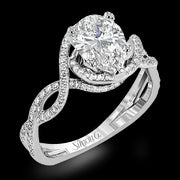 Engagement Ring in 18k Gold with Diamonds