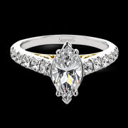 Engagement Ring in 18k Gold with Diamonds