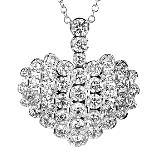 Pendentif cœur en or 18 carats avec diamants