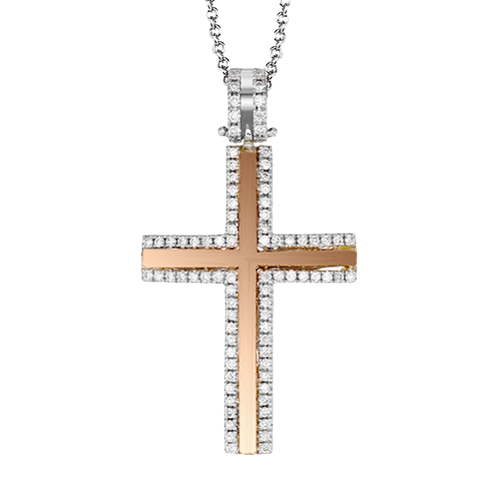 Pendentif croix en or 18 carats avec diamants