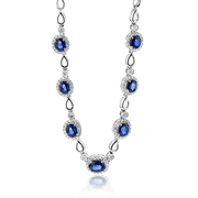 Color Necklace in 18k Gold with Diamonds