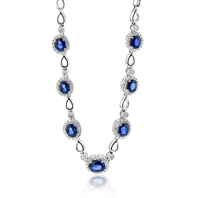 Color Necklace in 18k Gold with Diamonds