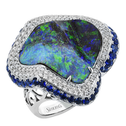 Color Ring in 18k Gold with Diamonds