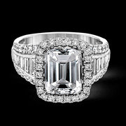 Engagement Ring in 18k Gold with Diamonds