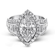 Engagement Ring in 18k Gold with Diamonds