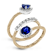 Color Ring in 18k Gold with Diamonds