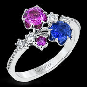 Color Ring in 18k Gold with Diamonds