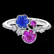 Color Ring in 18k Gold with Diamonds