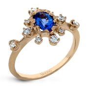 Color Ring in 18k Gold with Diamonds