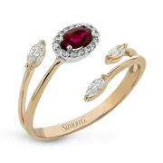 Color Ring in 18k Gold with Diamonds