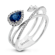 Color Ring in 18k Gold with Diamonds