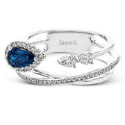 Color Ring in 18k Gold with Diamonds
