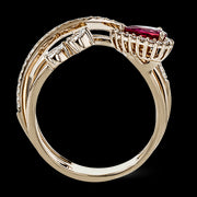 Color Ring in 18k Gold with Diamonds