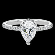 Engagement Ring in 18k Gold with Diamonds