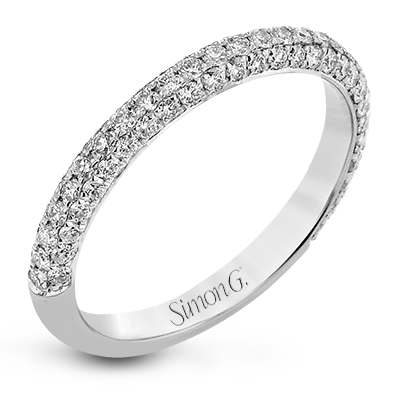 Wedding Band in 18k Gold with Diamonds