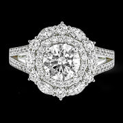 Engagement Ring in 18k Gold with Diamonds