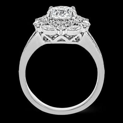 Engagement Ring in 18k Gold with Diamonds