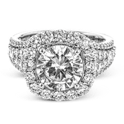 Engagement Ring in 18k Gold with Diamonds