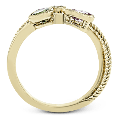 Color Ring in 18k Gold with Diamonds