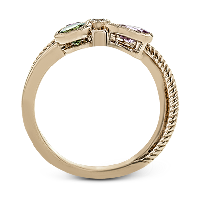 Color Ring in 18k Gold with Diamonds