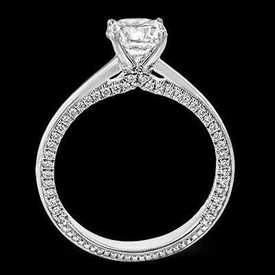 Engagement Ring in 18k Gold with Diamonds