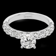 Engagement Ring in 18k Gold with Diamonds