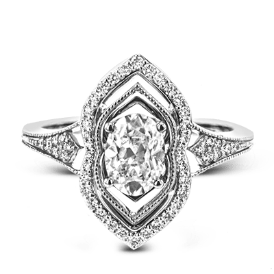 Engagement Ring in 18k Gold with Diamonds