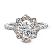 Engagement Ring in 18k Gold with Diamonds