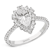 Engagement Ring in 18k Gold with Diamonds