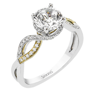 Engagement Ring in 18k Gold with Diamonds