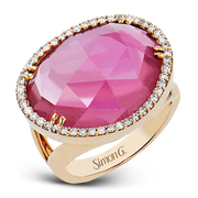 Color Ring in 18k Gold with Diamonds