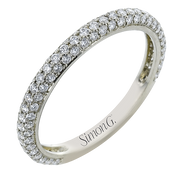 Wedding Band in 18k Gold with Diamonds