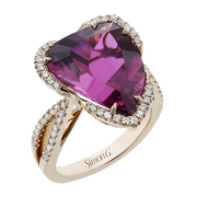 Color Ring in 18k Gold with Diamonds