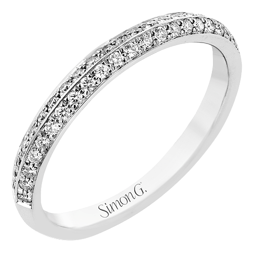 Wedding Band in 18k Gold with Diamonds