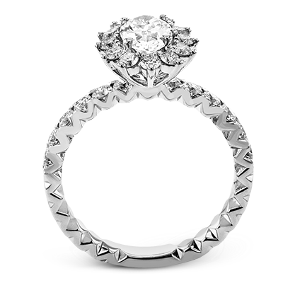 Bague de fiançailles en or 18 carats avec diamants