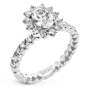 Bague de fiançailles en or 18 carats avec diamants