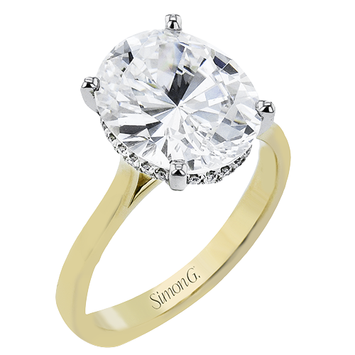 Bague de fiançailles en or 18 carats avec diamants