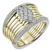 Right Hand Ring in 18k Gold with Diamonds