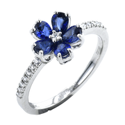 Color Ring in 18k Gold with Diamonds