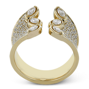 Bague main droite en or 18 carats avec diamants