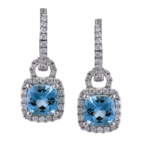 Boucle d'oreille Color en or 18 carats avec diamants