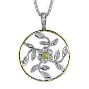 Pendant in 18k Gold with Diamonds