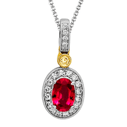 Color Pendant in 18k Gold with Diamonds