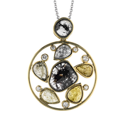 Pendant in 18k Gold with Diamonds