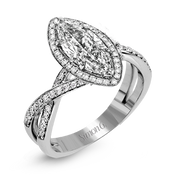 Engagement Ring in 18k Gold with Diamonds